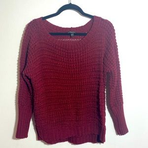 Express Maroon Knit Sweater